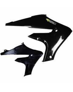 Cycra 20+ Yamaha WR250F Powerflow Radiator Shrouds - Black - 1CYC-1784-12