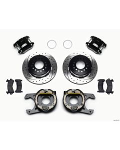 Wilwood D154 P/S Park Brake Kit Drilled Chevy 12 Bolt 2.75in Off w/ C-Clips - 140-12215-D