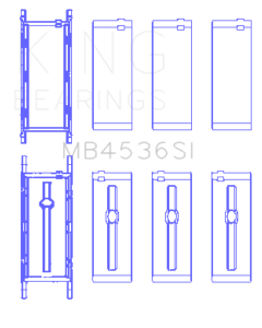 King Engine Bearings Mini Cooper B38A15M0 (Size +0.50mm) Main Bearing Set - MB4536SI0.5