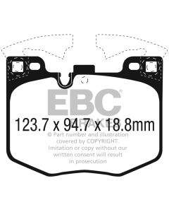 EBC 2017+ BMW 530 2.0L Turbo (G30) Greenstuff Front Brake Pads - DP22302