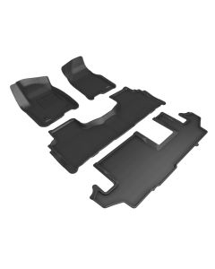 3D Maxpider 21-23 Chevrolet Suburban Kagu Floor Mat- Black R1 R2 R3 - L1CH09801509