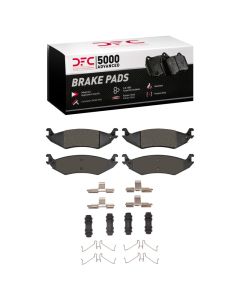 DFC 04-06 Ford E-150 Club Wagon Rear 5000 Advanced Semi Metallic Brake Pads and Hardware Kit - 1551-1046-01