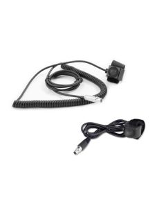 Rugged Radios Velcro Mount Push to Talk (PTT) Buttons for Intercoms Driver PTT- Coil Cord - PTT-VM2-CCXL