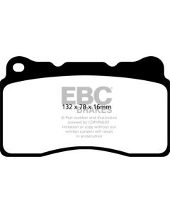 EBC 2016+ Cadillac CT6 2.0L Turbo Yellowstuff Front Brake Pads - DP42093R