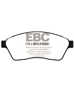 EBC 10-11 Cadillac SRX 2.8 Turbo Greenstuff Front Brake Pads - DP21859