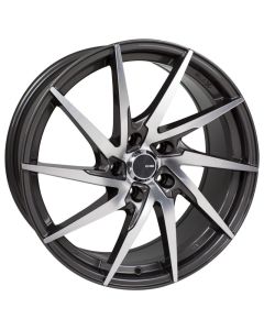Enkei PW10 16x7 5x100 42mm Offset 72.6mm Bore Gunmetal Wheel w/ Machined Spokes Wheel - 500-670-8042GMM