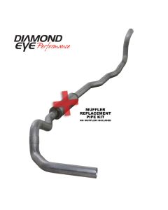 Diamond Eye KIT 4in TB MFLR RPLCMENT PIPE SGL AL: 89-93 DODGE CUMMINS 5.9L - K4211A-RP