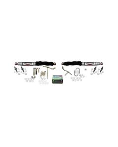 Skyjacker Steering Stabilizer Dual Kit Silver w/ Black Boots Dodge Ram 2500 | 3500 2003-2008- SKYJ-9