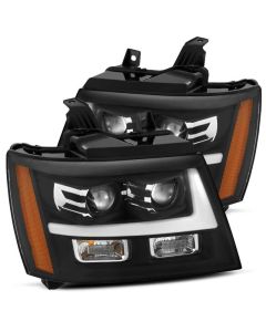 AlphaRex 07-14 Chevrolet Tahoe/Suburban LUXX-Series LED Projector headlights Black w/ DRL/Sequential - 880295
