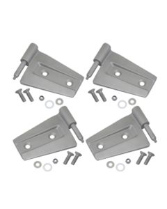 Kentrol 07-18 Jeep Wrangler JK Door Hinge Set 4 Pieces 2 Door Bare Grey - 40575