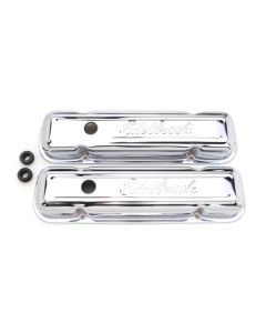 Edelbrock Valve Cover Signature Series Pontiac 1962-1979 301-455 CI V8 Low Chrome - 4456