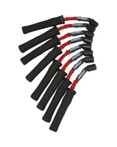 Granatelli 99-23 GM LS2/LS3/LSA/LS7/LS9 Hi-Perf Coil-Near-Plug Wire Conn Kit w/Red Jacket/Blk Sleeve - 28-1811HTRB