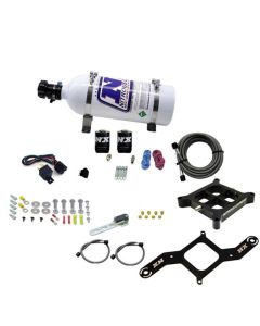 Nitrous Express 4150 Single Entry Crossbar Nitrous Plate Kit Pro-Power (100-500HP) w/5lb Bottle - 63540-05