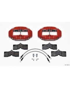 Wilwood D8-6 Front Caliper Kit Red Corvette C2 / C3 65-82 - 140-11857-R