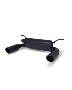 Gibson 18-22 Jeep Wrangler JL Rubicon 3.6L 2.5in Cat-Back Dual Split Exhaust - Black Elite (Ceramic) - 617307-B
