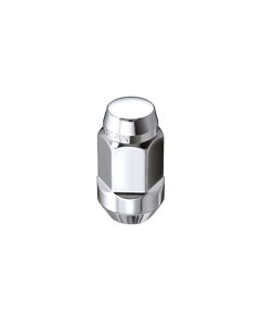 McGard Hex Lug Nut (Cone Seat Bulge Style) M14X1.5 / 13/16 Hex / 1.945in. Length (4-Pack) - Chrome - 64023