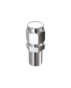 McGard Hex Lug Nut (Long Shank - 1in. / Duplex) - 9/16-18 / 7/8 Hex / 2.425in. L (8-Pack) - Chrome - 62822
