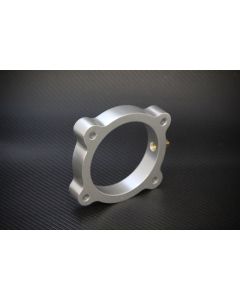 Torque Solution Throttle Body Spacer (Silver): Hyundai Genesis V6 3.8L 2013+ - TS-TBS-021