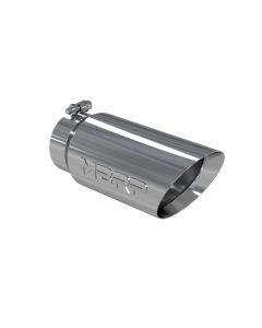 MBRP T304 Stainless Steel 5" O.D. Dual Wall Angled 4" Inlet 12" Length Exhaust Tips - T5053