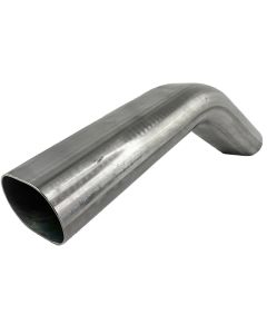 Granatelli 3in Oval Stainless Steel Vertical Radius 45 Deg bend 4.5in Bend Radius Tubing - 313538