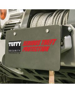 Tuffy Flipup License Plate Holder for Winch - Black