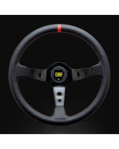 OMP Corsica Racing Steering Wheels 350mm - Black/Red - OD0-1956-073