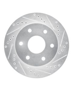 R1 09-15 Toyota Hilux (Mexico) Front Right Drilled & Slotted Silver Brake Rotor - 631-92069R