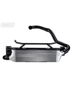 Turbo XS FMIC for 15-16 Subaru WRX - Wrinkle Black Pipes - W15-FMIC-BLK