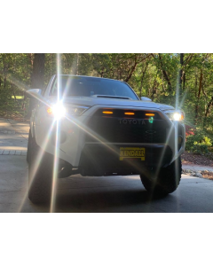 Cali Raised 14-24 Toyota 4Runner Grille Raptor LED Light Kit - Amber / With Add A Fuse - CR3684