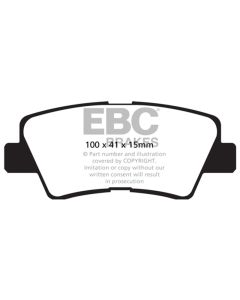 EBC 09-11 Hyundai Azera 3.3 Greenstuff Rear Brake Pads - DP22031