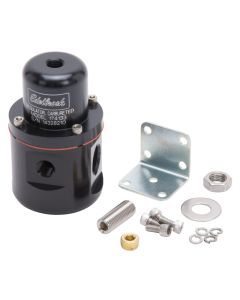 Edelbrock Fuel Pressure Regulator Carbureted 160 GPH 5-10 PSI 3/8In In/Out 3/8In Return Black - 174133