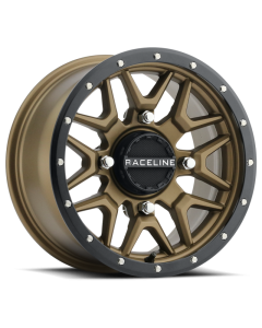 Raceline A94BZ Krank 15x7in / 4x137 BP / 10mm Offset / 110.18mm Bore - Bronze & Black Lip Wheel - A94BZ-57037+10