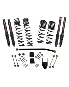 Skyjacker 2020 Jeep JL 4WD Rub Diesel 3.5-4in Dual Rate Long Trvl Sus Lift Kit w/Blk Max Shocks - JL40RBPBLTD