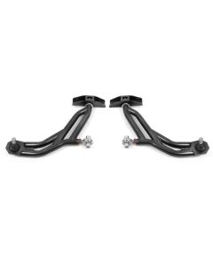 BMR 10-14 Ford Mustang Adj. Lower A-Arms Delrin/Rod End w/ 19mm STD. Ball Joint - Black Hammertone - AA755H