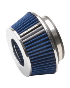 Edelbrock Air Filter Pro-Flo Series Conical 3 7In Tall Blue/Chrome - 43613