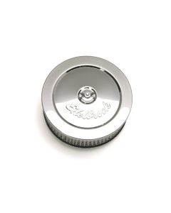 Edelbrock Air Cleaner Pro-Flo Series Round Steel Top Paper Element 6In Dia X 3 625In Chrome - 1209