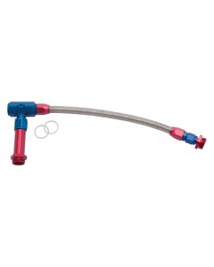 Russell Performance -6 AN to 3/8in Female NPT ProFlex Holley 4150 Dual Inlet Carb Kit (Red/Blue) - 641090