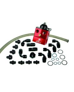 Aeromotive A4 Dual Carburetor Regulator (P/N 13203) Kit (Incl. Reg/Hose/Hose Ends/Fittings) - 17121