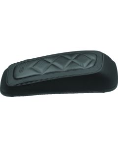 Mustang 08-21 Harley FL Touring Saddlebag Lid Covers Diamond Stitch - Black - 77643