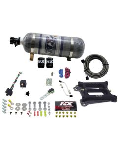 Nitrous Express 4150 4-BBL/Gasoline Nitrous Kit (50-300HP) w/Composite Bottle - 30040-12