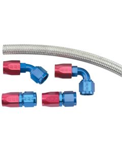 Russell Performance Holley - Fuel Pump to -8 Dual Inlet Kit (For ProFlex -4ft hose) - 639400