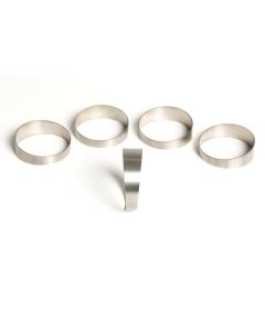 Ticon Industries 2.5" Titanium Pie Cut - 1.26D Tight Radius - 1.2mm/.047" Wall - 5 Pack (45 Degreeto
