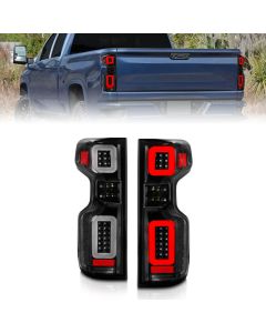 Anzo USA Full LED Tailights Black Housing Clear Lens G2 (w/C Light Bars)  Chevrolet Silverado 1500 2