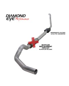 Diamond Eye KIT 5in TB MFLR RPLCMENT PIPE SGL ALUM 94-97 5 7 3L F250/F350 PWRSTROKE NFS W CARB STDS - K5314A-RP