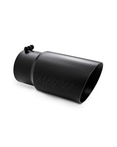 MBRP Black Coated 6" O.D. Dual Wall Angled 5" Inlet 12" Length Exhaust Tip - T5074BLK