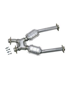 BBK 96-04 Mustang 4.6 GT / Cobra Short Mid X Pipe w Catalytic Converters 2-1/2 For Long Tube Headers - 1638
