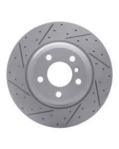 R1 12-20 BMW Activehybrid 3 Rear Left Drilled & Slotted Geo-Carbon Rotor - 830-31109L