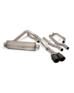 GIbson 22-24 Toyota Tundra 3.5L-T V6 Crew Max Black Elite Stainless Cat Back Dual Sport Exhaust - 67105B