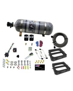 Nitrous Express Dual/Dominator/Gasoline Nitrous Kit (50-300HP) w/Composite Bottle - 30270-12