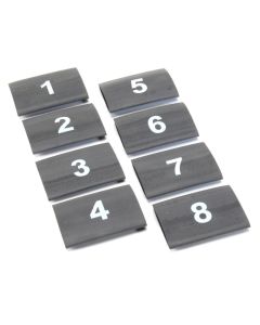 DEI Wire Markers 8pc Set Numbered 1-8 - Black - 10849